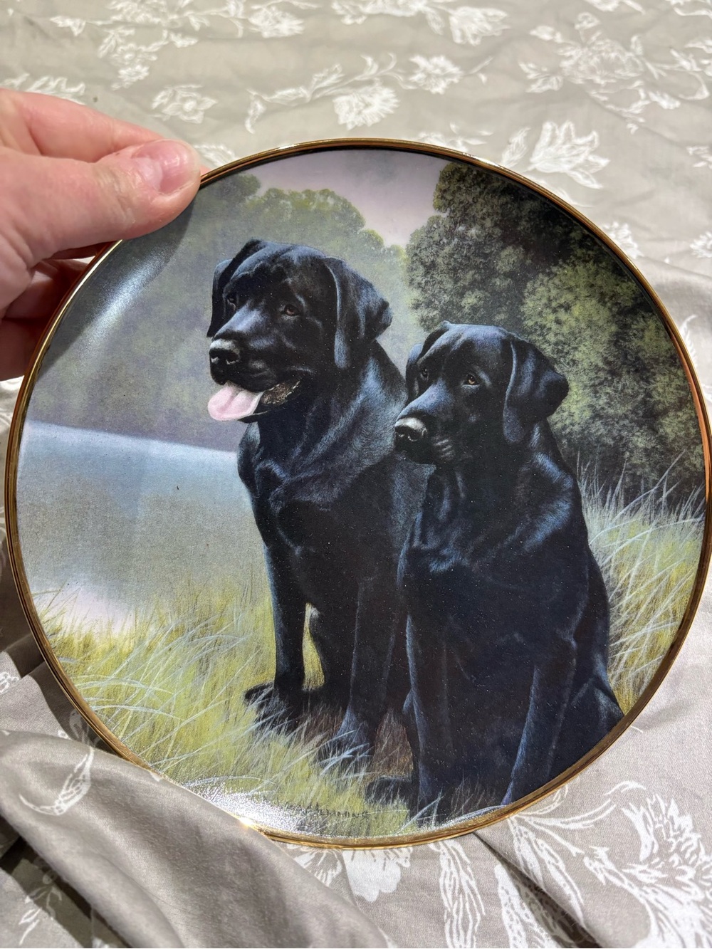 Franklin Mint Sporting Companions Black Labs